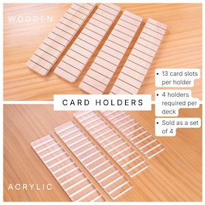 Alternative Wedding Guest Book Set: Custom Playing Cards with Wooden Holders, Acrylic Display Stands Holders Only