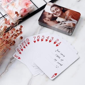 Custom 52 Reasons Why I Love You Playing Cards, Valentines Day Gift, Things I Love About You, Valentines Gift for her, Gift for him