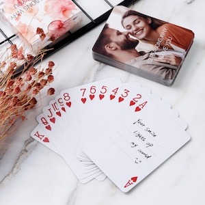 Cartes à jouer personnalisées 52 raisons pour lesquelles je t'aime, Cadeau pour la Saint-Valentin, Ce que j'aime chez vous, Cadeau de Saint-Valentin pour elle, Cadeau pour lui