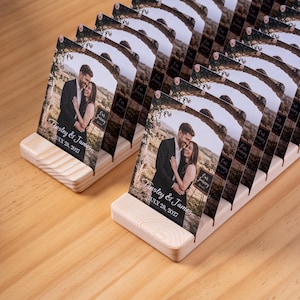 Alternative Wedding Guest Book Set: Custom Playing Cards with Wooden Holders, Acrylic Display Stands image 17
