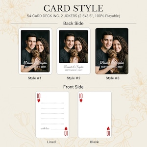 Alternative Wedding Guest Book Set: Custom Playing Cards with Wooden Holders, Acrylic Display Stands image 5
