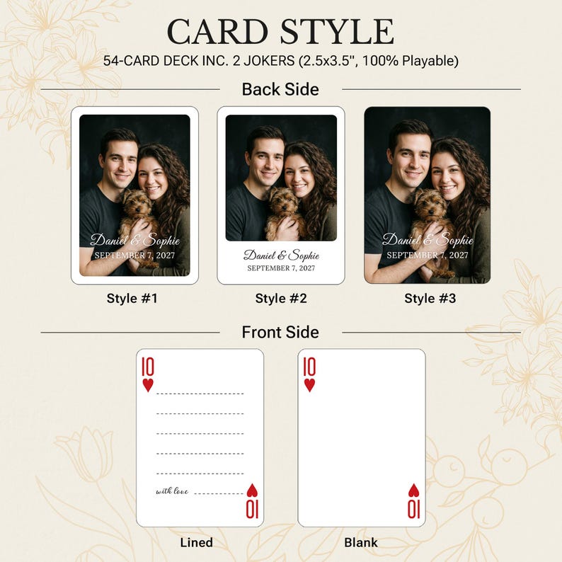 Alternative Wedding Guest Book Set: Custom Playing Cards with Wooden Holders, Acrylic Display Stands image 5
