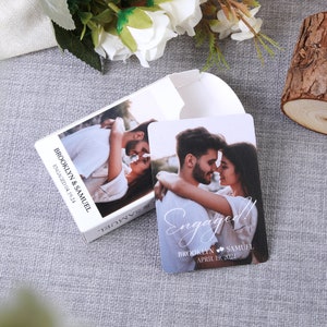 Cartes-livres de fiançailles personnalisées, Cartes à jouer de fiançailles minimalistes, Carte de fiançailles de félicitations, Cadeaux de fiançailles