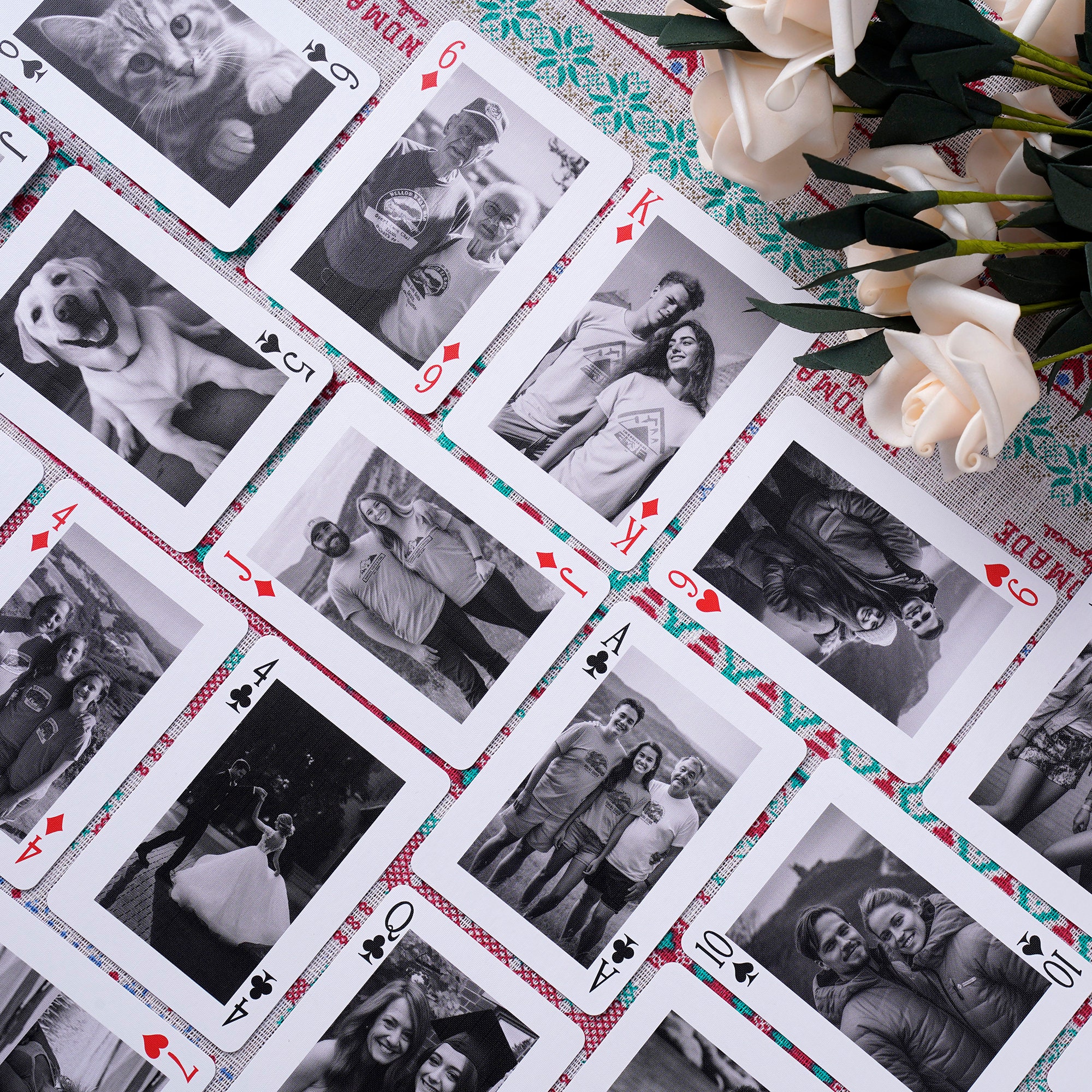 Personalised Set of Playing Cards: Custom Tuck Box 5-55 Pics - Etsy
