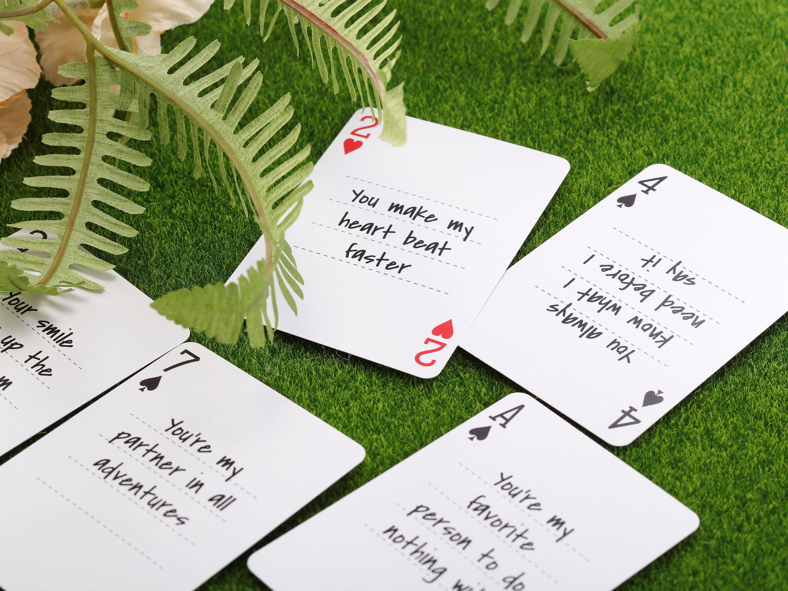 Custom Valentines Playing Cards: Write 52 Reasons Why I Love You