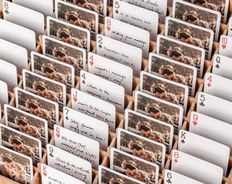 Custom Guest Book Alternative Wedding Idea for Guest book Card Game Gift Customized Playing Cards Wedding Favors with Picture