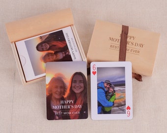 Aangepaste Moederdag speelkaarten, 55 foto's cadeau voor moeder, gepersonaliseerd cadeau voor haar, cadeau voor schoonmoeder, een dek van liefde