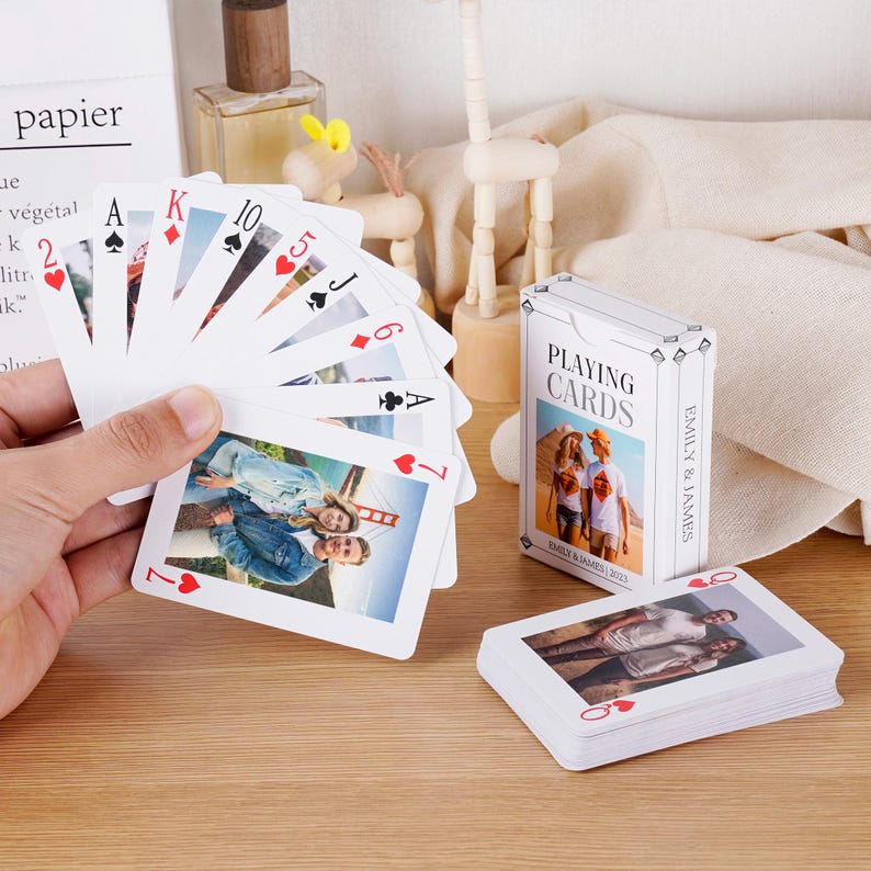 Custom Photo Playing Cards: Personalized Deck with Gift Box