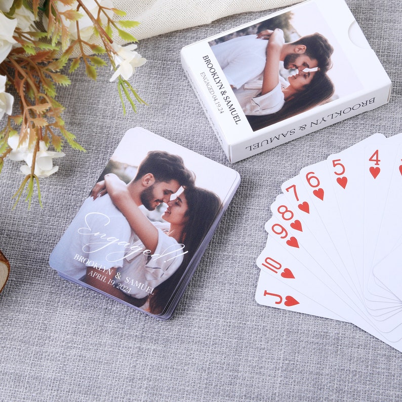 Custom Deck of Playing Cards with Box, Personalized Photo Album Alternative, Unique Family Party Favors, Wedding Poker Cards, Photo Gift image 4