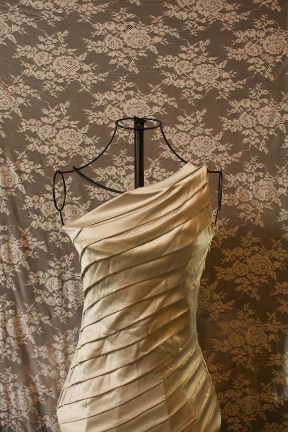 Retro 1990s Silk Side-Slit Dress