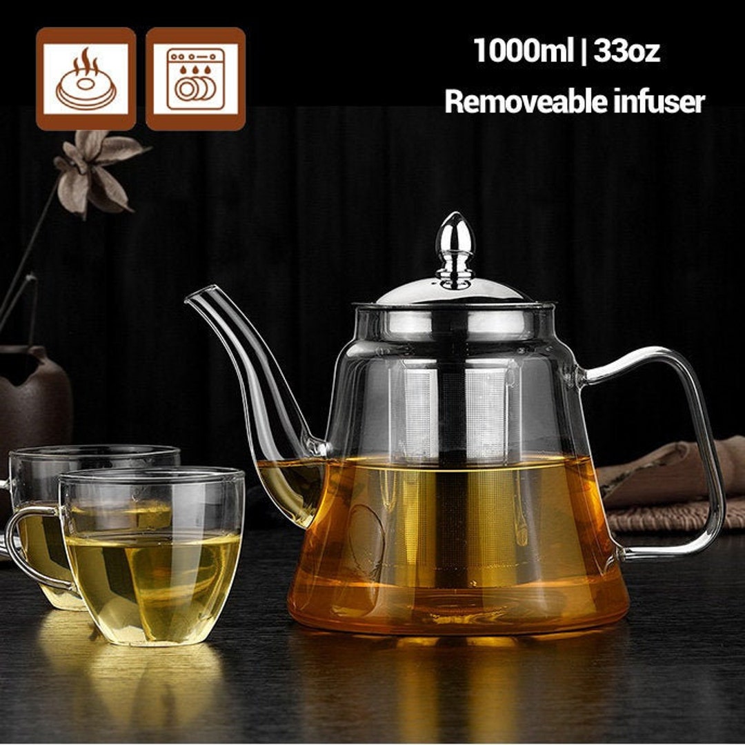 Handmade Glass Teapot Clear Teapot With Removeable Tea - Etsy Israel