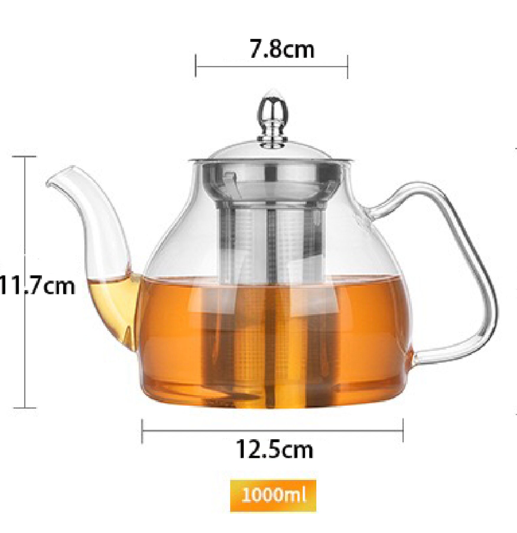 Clear Glass Teapot with removeable infuser Stovetop microwave Etsy
