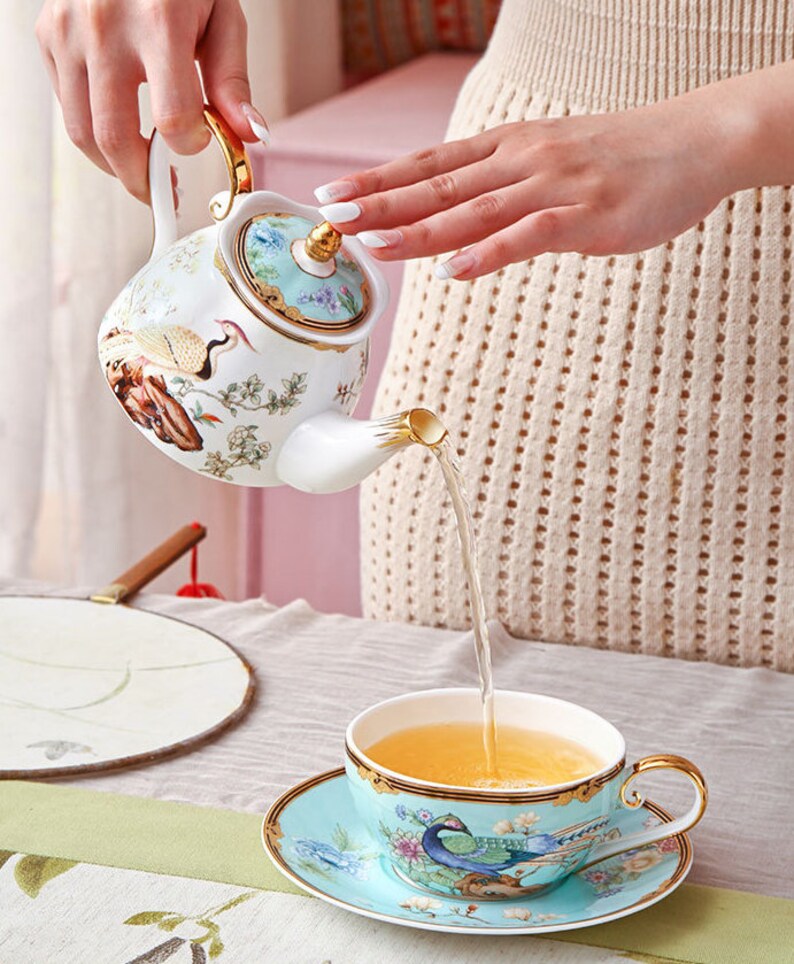 English Tea Set for One Bone China Teapot and Cup Gift to Etsy