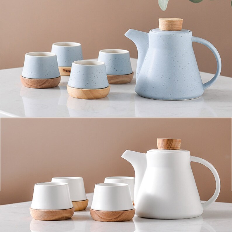 Ceramic Tea Set Ceramic Teapot Set Teapot and Tea Cups Set Etsy