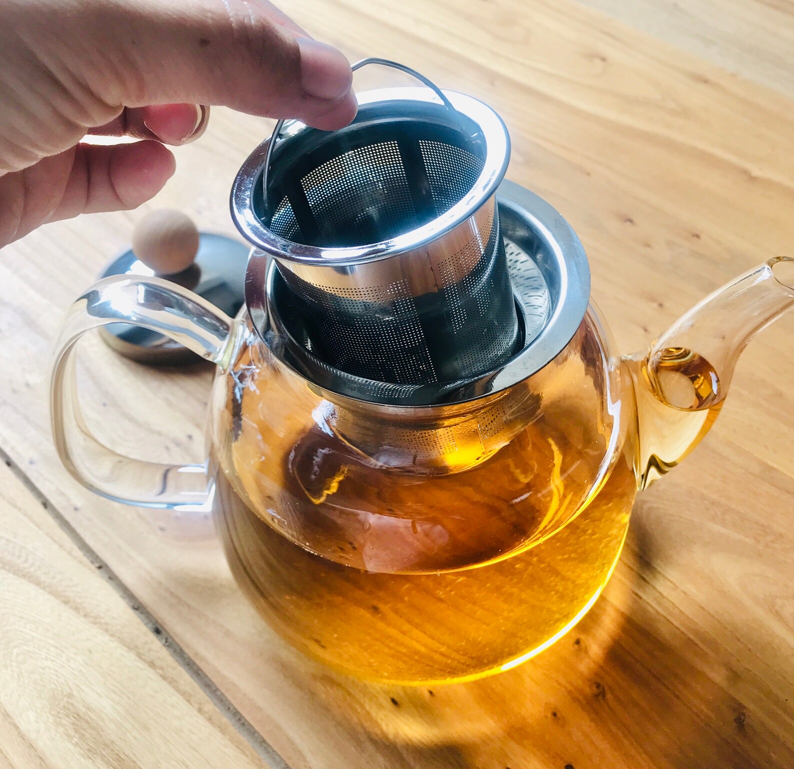 Glass Teapot With Removeable Infuser Stovetop Safe Loose Tea Etsy