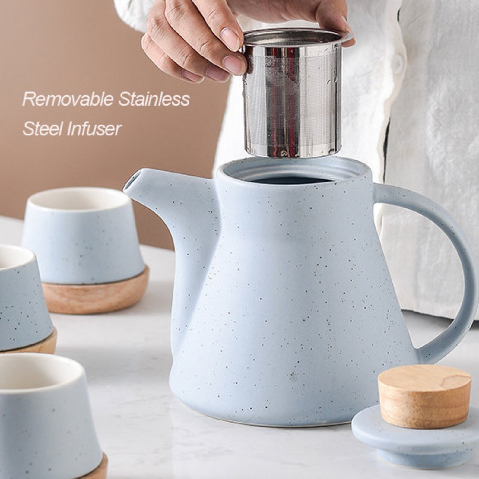 Ceramic Tea Set Ceramic Teapot Set Teapot and Tea Cups Set Etsy