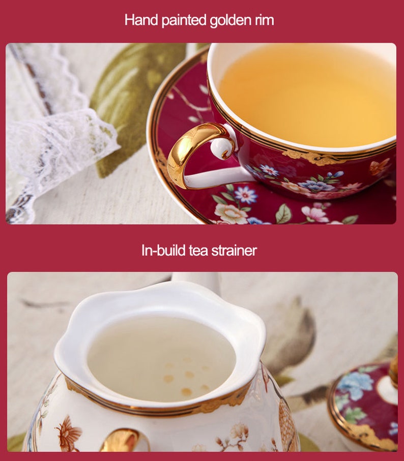 English Tea Set for One Bone China Teapot and Cup Gift to Etsy