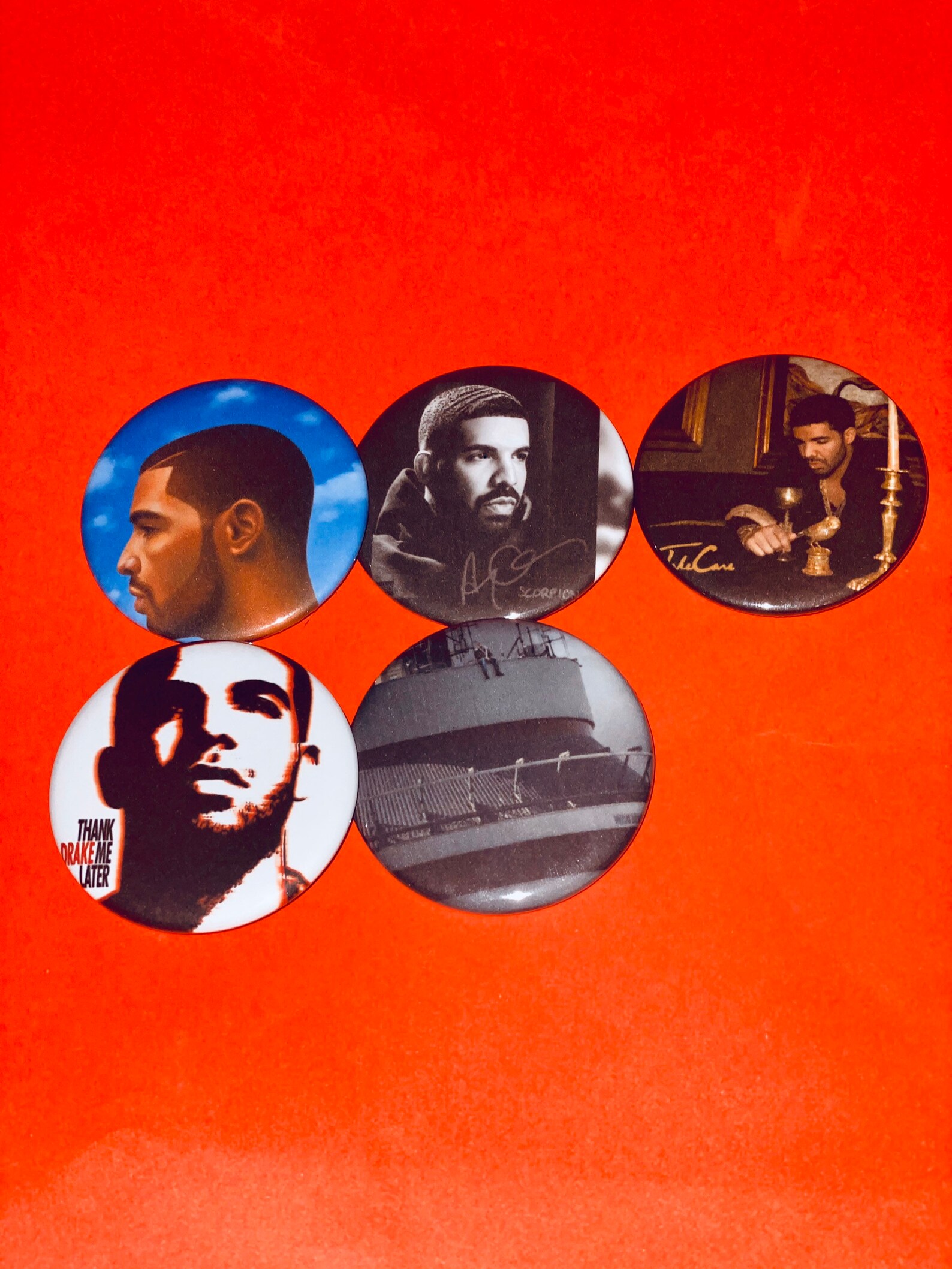 Lot of 5 2.25 Pinback Buttons Drake Studio Albums Etsy