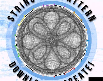 Mandala String Art Template: DIY Digital Kit (PDF)
