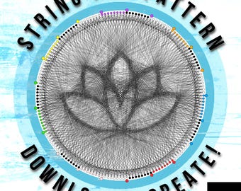 Flower String Art Pattern: DIY Home Decor (Digital Download)