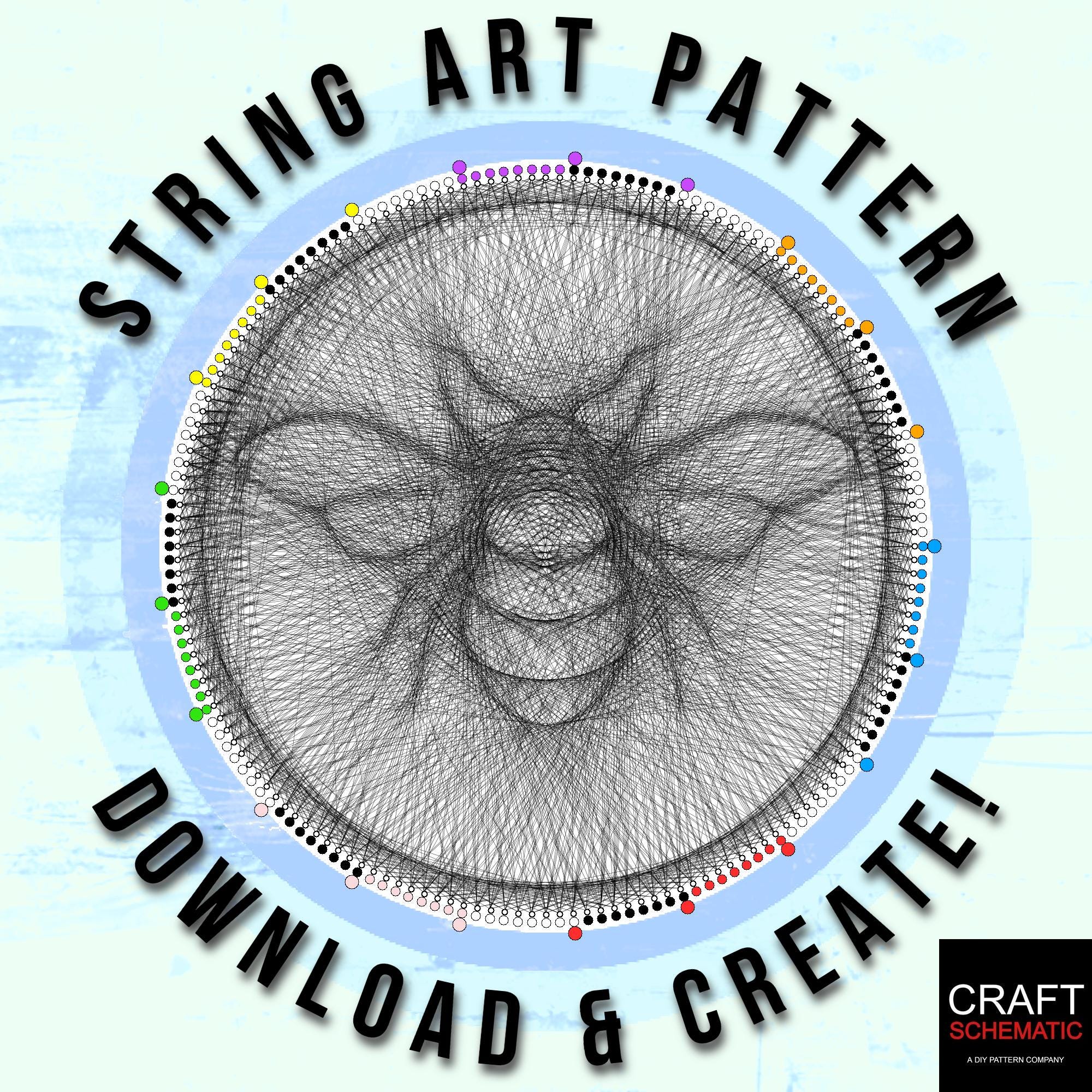 Bee String Art Template: DIY Home Decor (PDF Pattern) - Etsy
