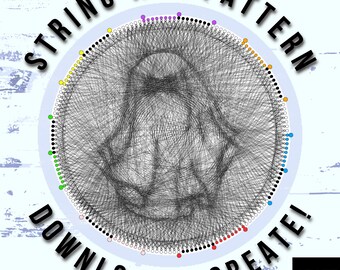 Ghost String Art Pattern: DIY Home Decor (Digital Download)