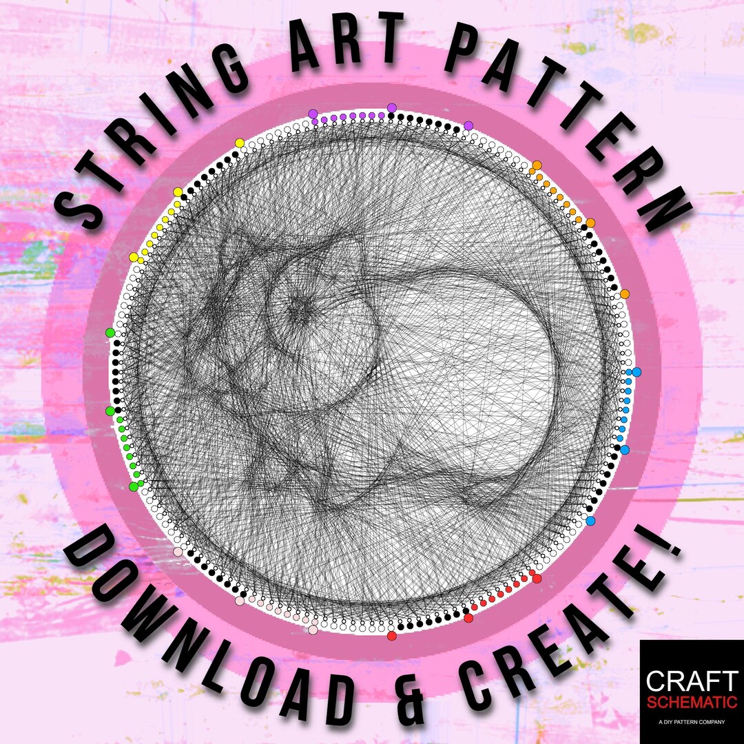 Picture of Cute & Cuddly Hamster – String Art DIY PDF, Home Decor, Printable Craft ...
