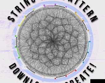 Mandala String Art Pattern: DIY Craft PDF (Digital Download)