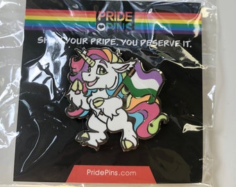 Genderqueer Unicorn Pride Pin