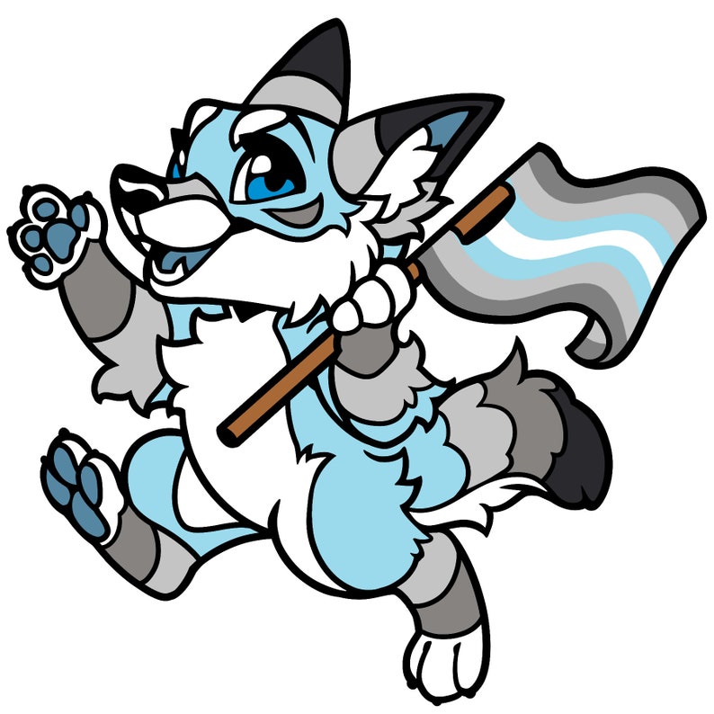 Fursona Pins Demiboy Coyote Pride Pin