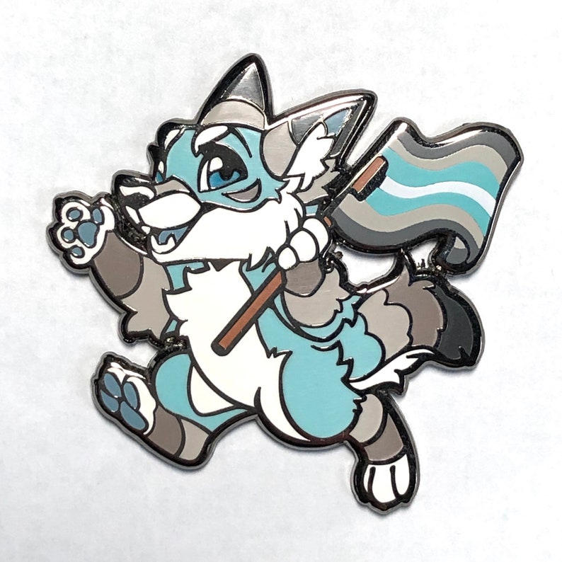 Fursona Pins Demiboy Coyote Pride Pin