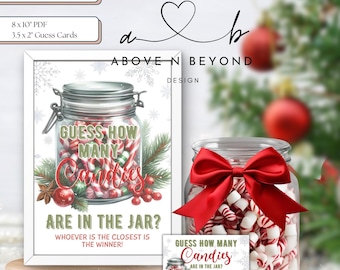 Christmas Candy Guessing Game: Printable Party Activity (Digital Download)