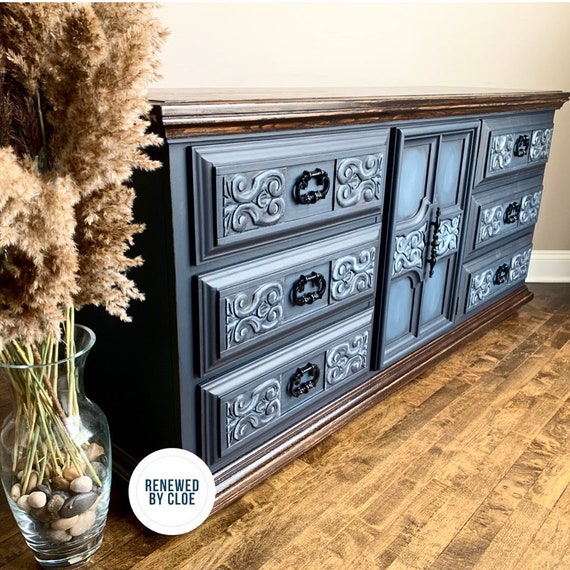 rustic navy blue dresser The Rustic Fox North Aurora | Dressers