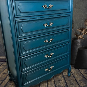 Tall Blue Dresser - Etsy
