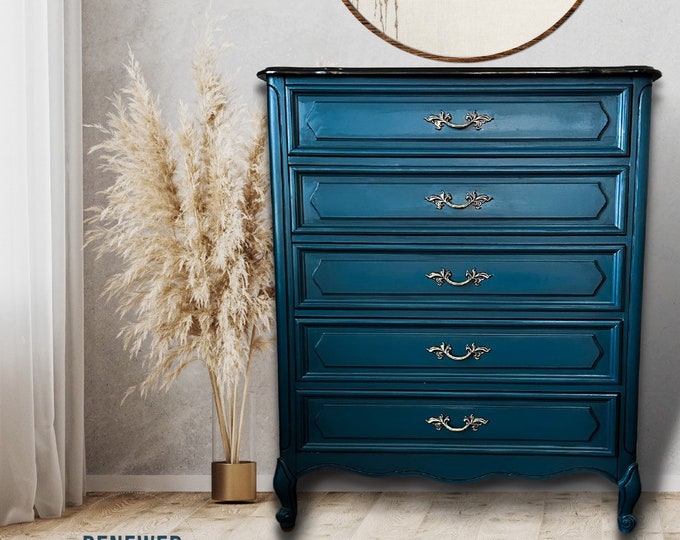 Tall Blue Dresser - Etsy