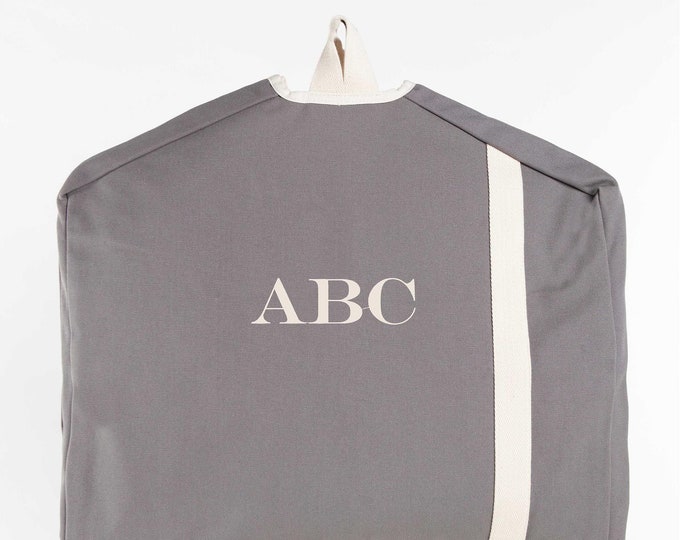 Monogrammed Canvas Garment Bag Personalized Gift Wedding Etsy