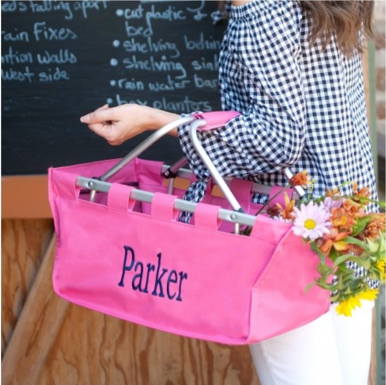 Personalized Market Bag Teacher Tote Bag Reusable Grocery Bag Gift For Her, Bridesmaid Tote Bag