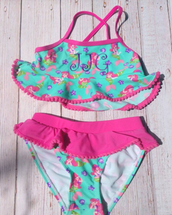 Maillot de bain personnalisé pour fille monogramme ensemble Etsy