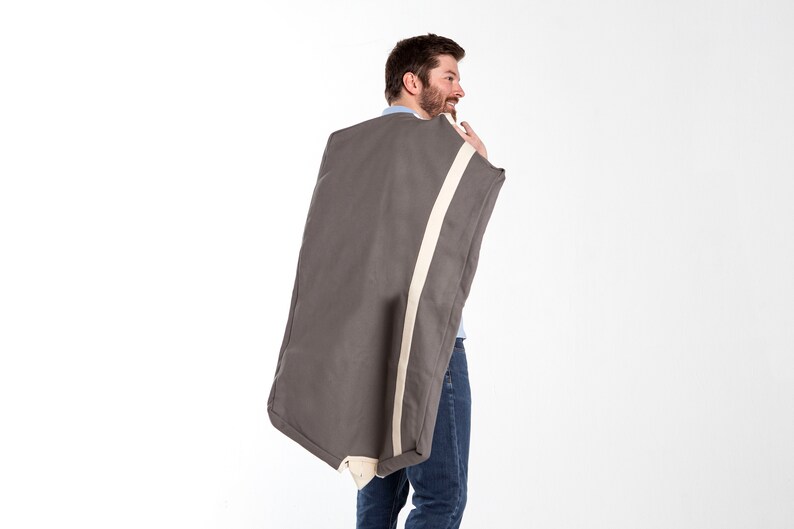 Monogrammed Canvas Garment Bag Personalized Gift Wedding Etsy