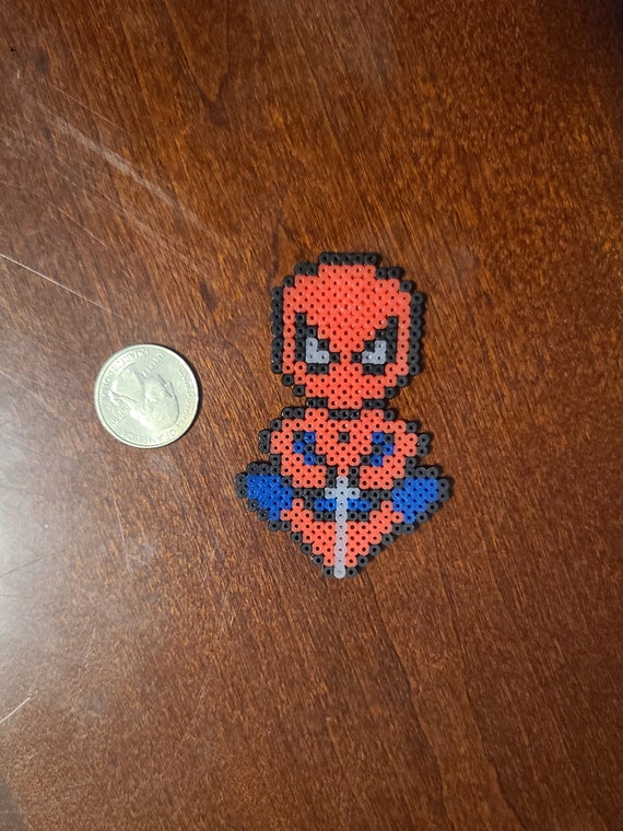 Iron-Man Mini Perler beads  Perler beads, Perler crafts, Easy