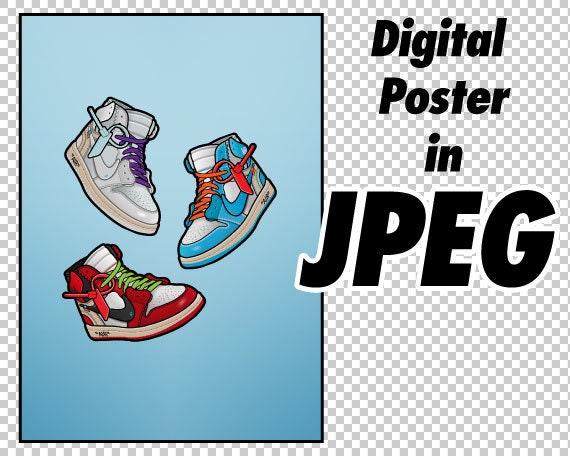 Digital Download Off White X Air Jordan 1 Floating Trio Jpeg Etsy Hong Kong