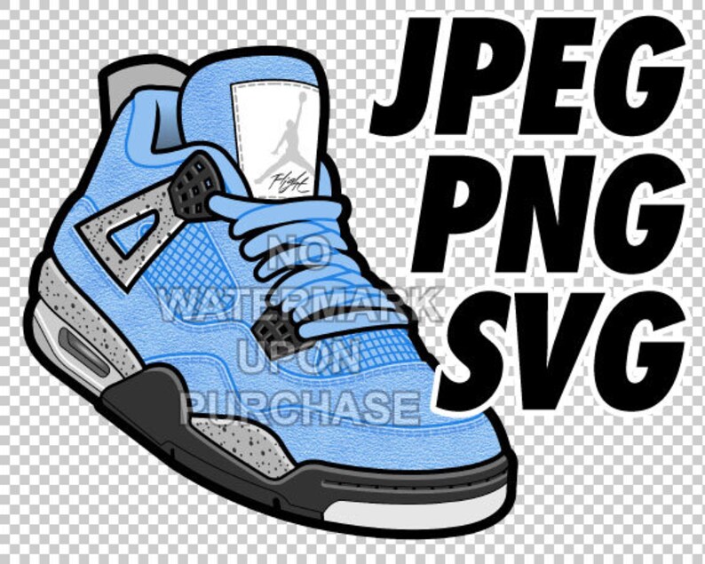 jordan 4 unc png