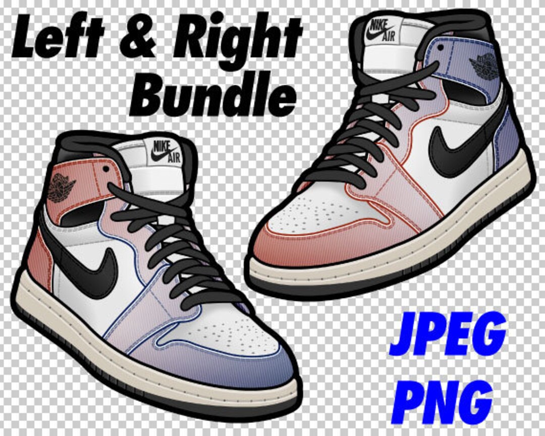J1 Skyline Left & Right Shoe JPEG and PNG Digital Download Etsy