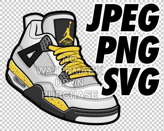 Air Jordan 4 Tour Yellow JPEG PNG SVG 