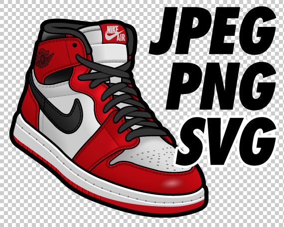 J1 Chicago JPEG PNG Digital Download Sneaker Art - Etsy Denmark