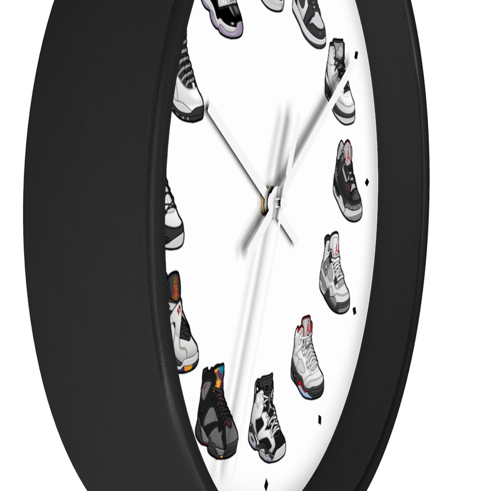 clock with mini sneakers