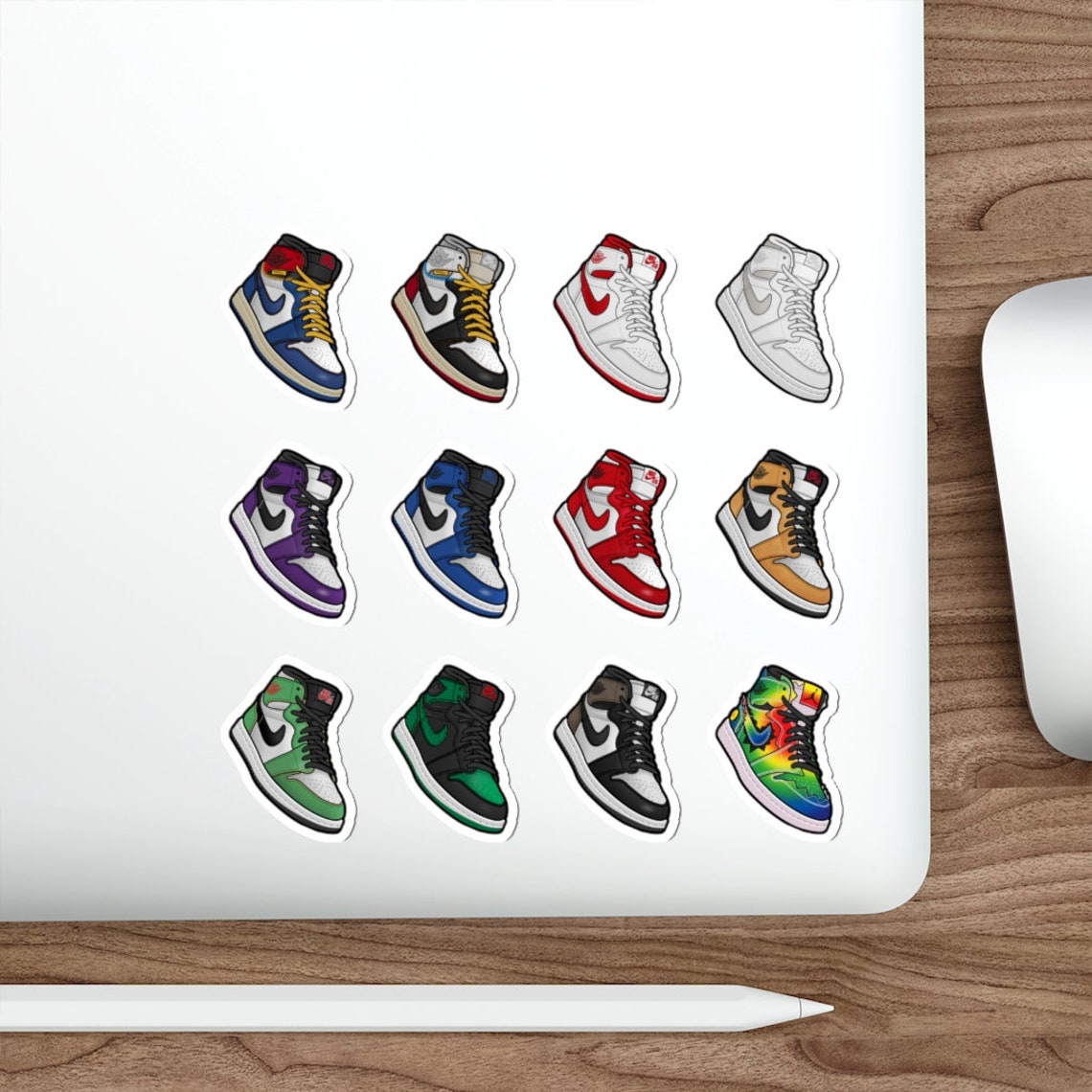 12pcs pack Stickers Air Jordan 1 colorways group 3 Etsy