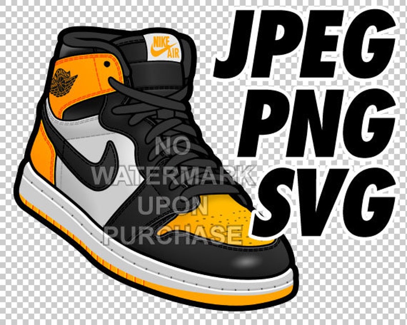 J1 Taxi JPEG PNG SVG Digital Download Sneaker Art - Etsy