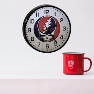 Grateful Dead 10 inch Wall Clock Steal Your Face Silent Quartz Movement