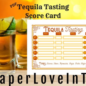 Tequila Tasting Score Card